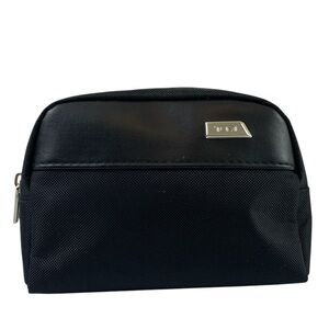 TUMI for Delta Black Soft Zippered Toiletry Travel Cosmetic Case 6"x4"x2"